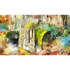 Bunker i Skoven ved Skanderborg  75x130cm