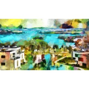 Udsigt over S  75x130cm