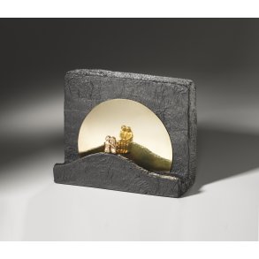 Stilhed  - skulptur af Kerstin Stark i bronze