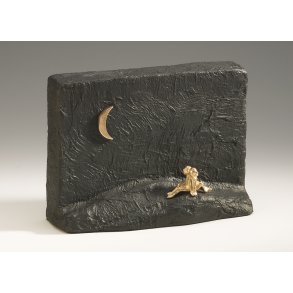 At drmme sammen  - skulptur af Kerstin Stark i bronze