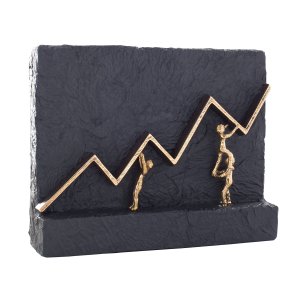 Ved flles kraft  - skulptur af Kerstin Stark i bronze