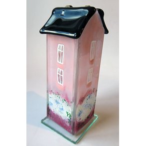 Kirstin Damgaard glashus til fyrfadslys lyserd