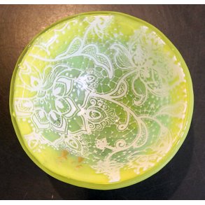 Astrid Munck grn Lille skl med mnster