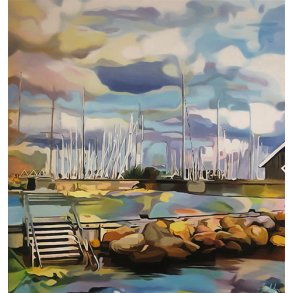 Rungsted Havn 1 maleri 95x100cm
