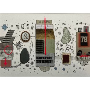 Rasmus Mller 32x42 cm  i glas og ramme