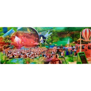 Smukfest 2, 80x200cm oliemaleri af Sarah