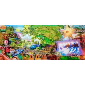 Smukfest 1, 80x200cm oliemaleri af Sarah