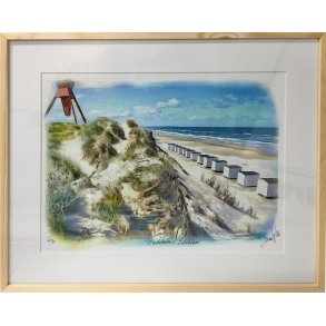 Badehusene, kunsttryk 40x50cm signeret og nummereret 30 eks