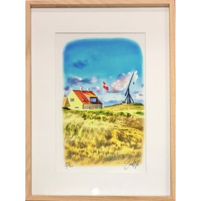 Vippefyr, kunsttryk 40x30cm signeret, nummereret 30eks