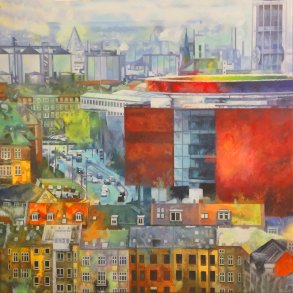 Aros 100x100cm, Gicle signeret og nummereret 30 stk.