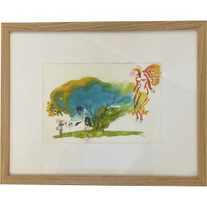 Kurt Westergaard, akvarel 38x48cm