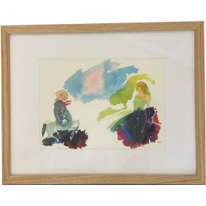 Kurt Westergaard, akvarel 38x48cm