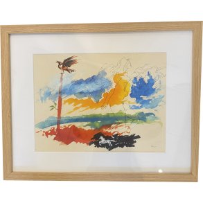 Kurt Westergaard, akvarel 38x48cm