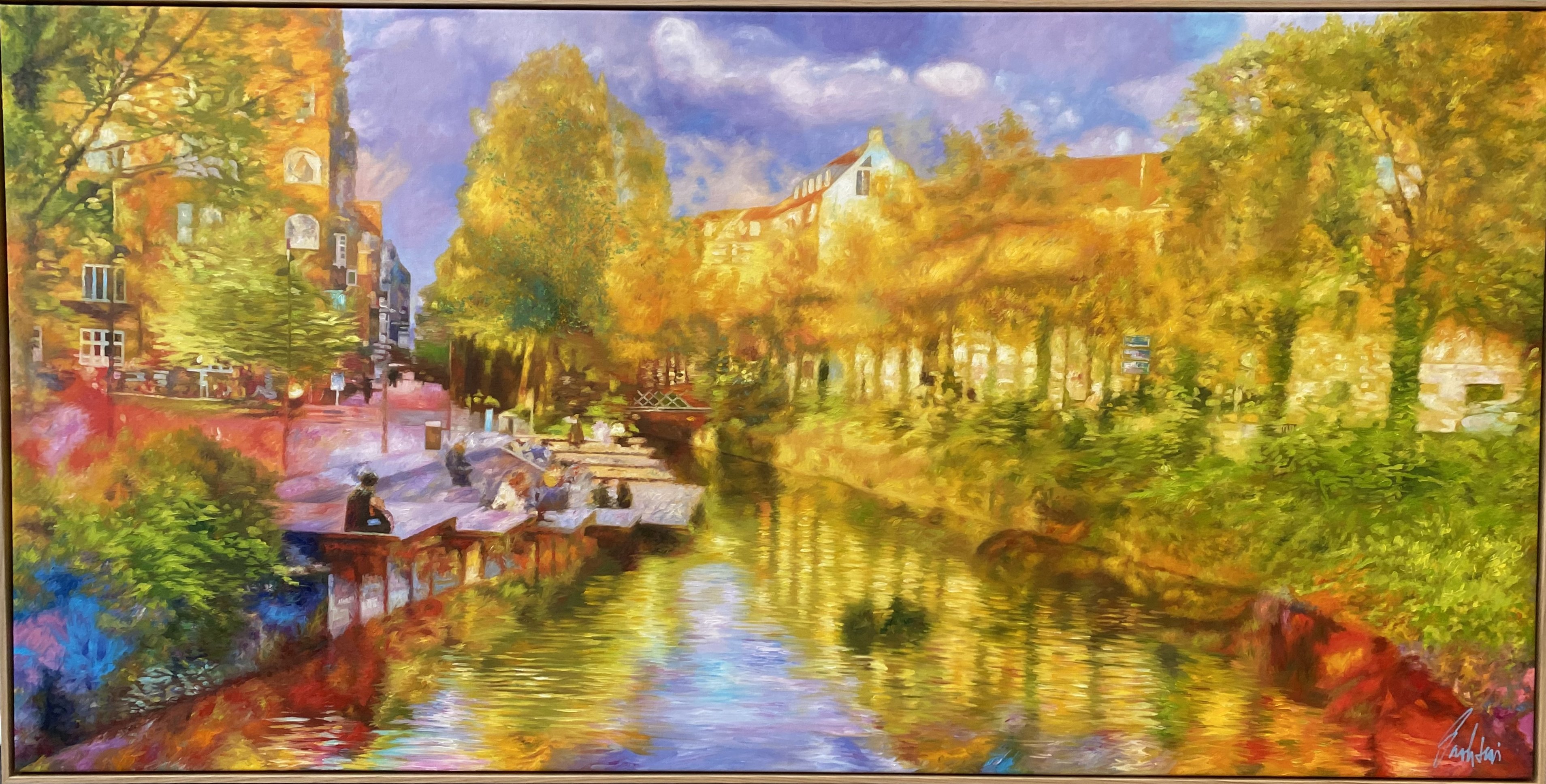 Aros, maleri 120x200cm af Sarah Hi
