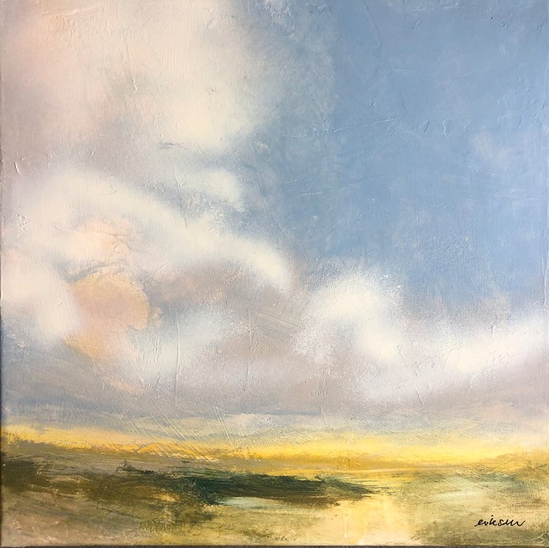 Marie Louise Eriksen maleri 40x40cm
