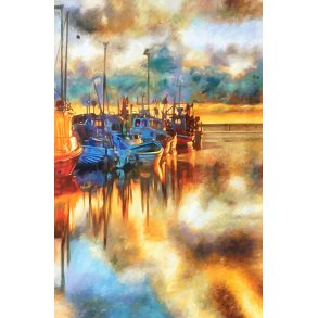 Byen ved Havet 5,  100x150cm Aarhus af Sarah H�i