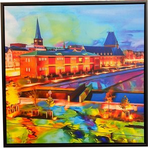 Udisgt fra Dokk1, 80x80cm Limited edition, Gicle signeret og nummereret 30 stk.