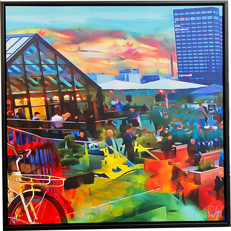 Salling Rooftop, 80x80cm Limited edition, Gicle signeret og nummereret 30 stk.