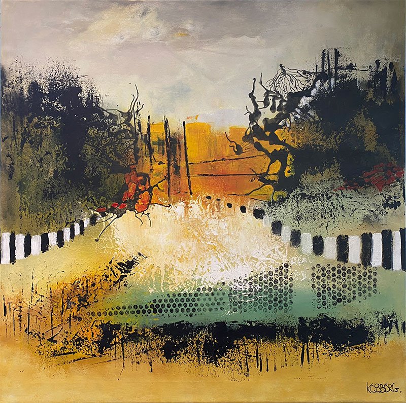 Rita Kobborg maleri 80x80cm