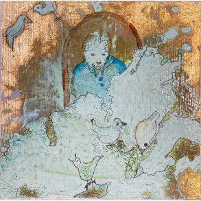 Guldbillede af Anne-Mette Lehrskov 12x12cm