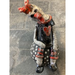 Dorit Knudsen Hje i rakubrndt keramik