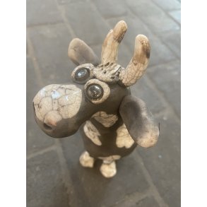 Dorit Knudsen Ko i rakubrndt keramik