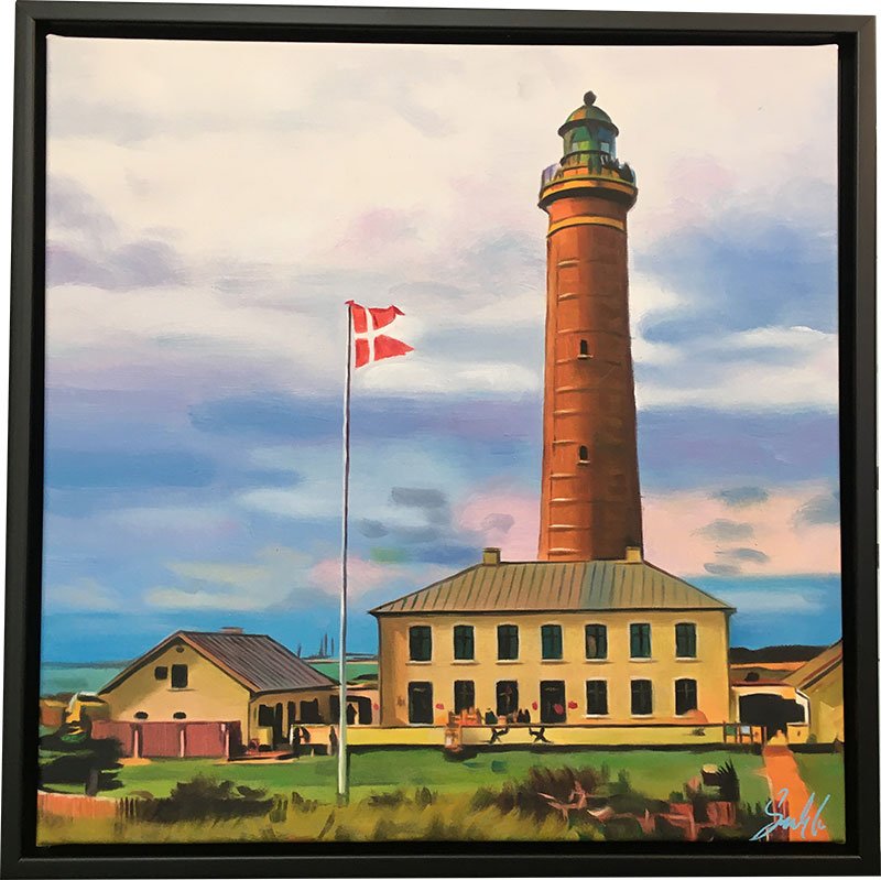 Sommer 2023 i Skagen1 50x50cm Oliemaleri Sarah Hi