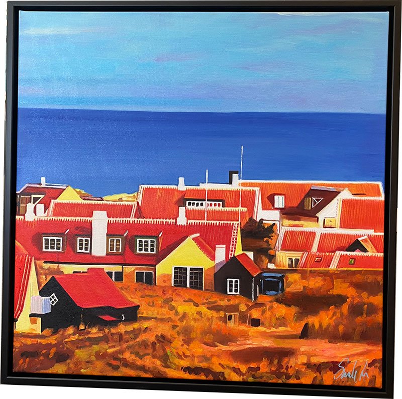 Sommer 2023 i Skagen 12 70x70cm Oliemaleri Sarah Hi