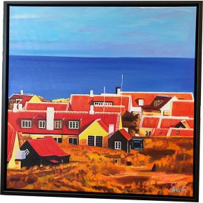 Sommer 2023 i Skagen 12 70x70cm Oliemaleri Sarah H�i