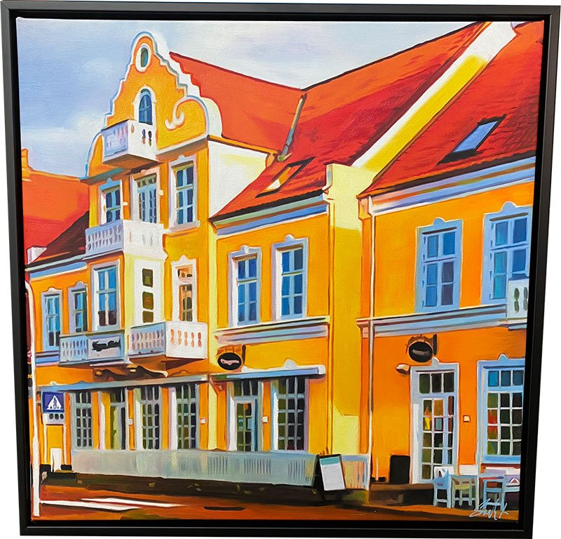 Sommer i Skagen 14 70x70cm Oliemaleri Sarah Hi