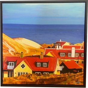 Sommer 2023 i Skagen 19 70x70cm Oliemaleri Sarah H�i