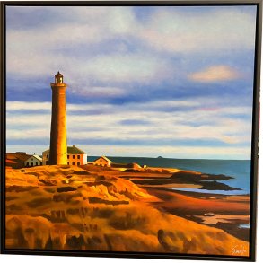 Sommer 2023 i Skagen 100x100cm Oliemaleri Sarah H�i