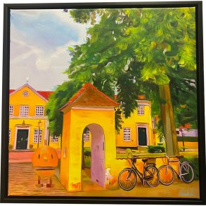 Museum Silkeborg, Oliemaleri 60x60cm