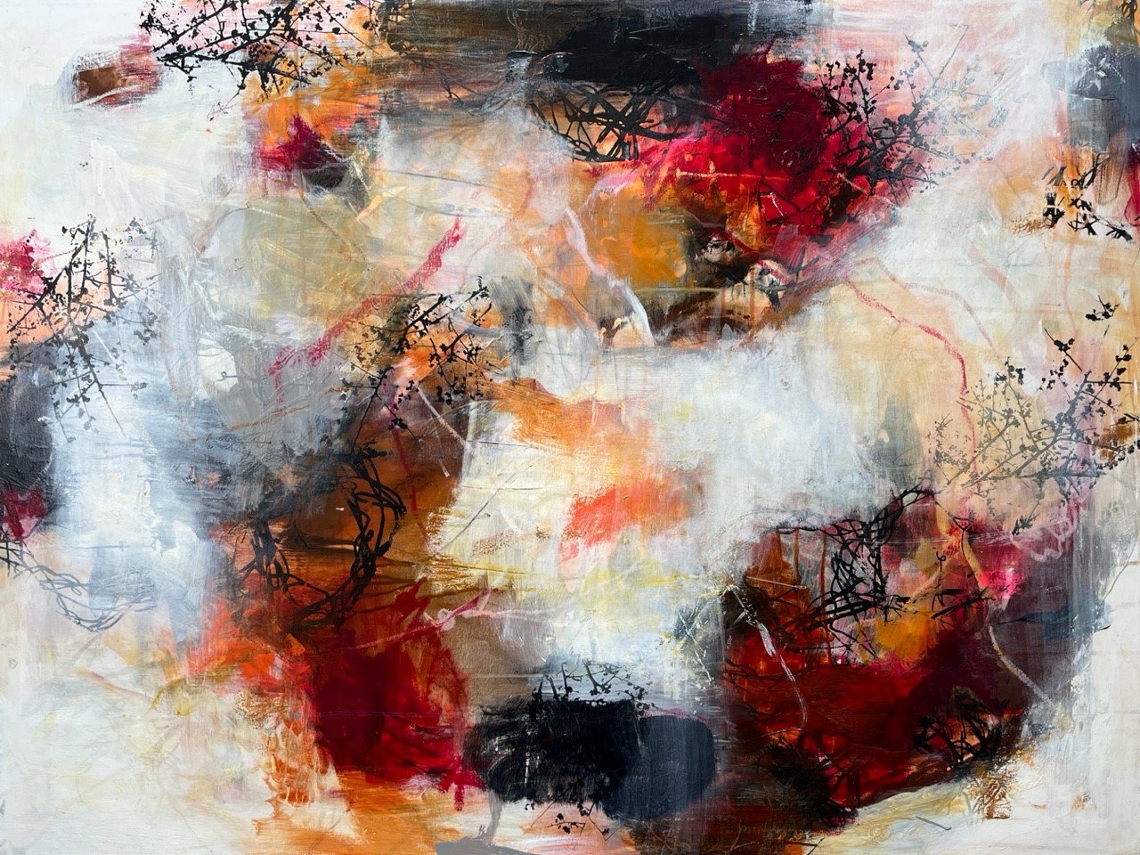 Rie Brdsgaard maleri 90x120cm