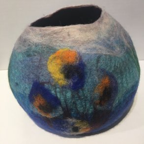 Unika filket krukke af Kirstin Damgaard