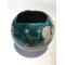 Dorit Knudsen  kugle-vase i rakubrndt keramik
