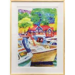 Koncertaften i Silkeborg i fyrtr�sramme, 50x70cm kunsttryk af Sarah H�i