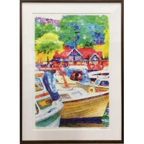 Koncertaften i Silkeborg i valdn�d-ramme, 50x70cm kunsttryk af Sarah H�i