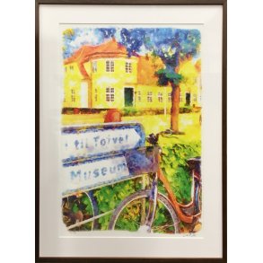 Silkeborg Museum, valdn�d-ramme, 50x70cm kunsttryk af Sarah H�i