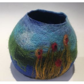 Unika filket krukke af Kirstin Damgaard