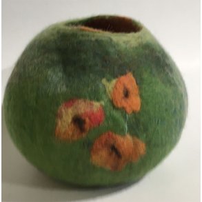 Unika filket krukke af Kirstin Damgaard