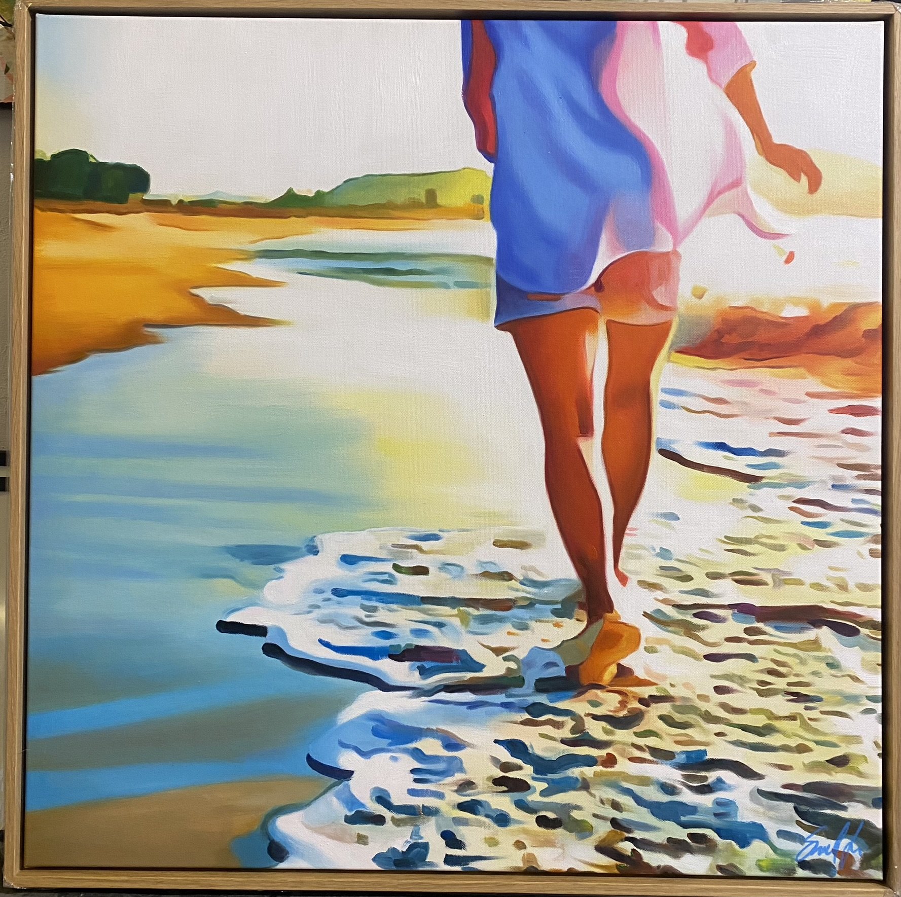 Lyse Ntter 80x80cm Oliemaleri Sarah Hi