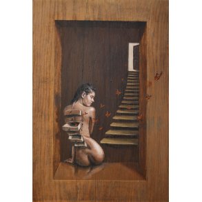 “Thrive” 25x37cm Maleri af David Juárez