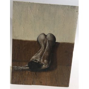 “Tired” 20x27cm Maleri af David Juárez