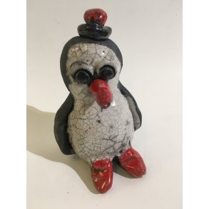 Dorit Knudsen Fugl i rakubrndt keramik