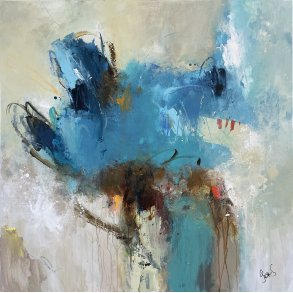 Still got the blues  100x100cm maleri  af Jesper Srense