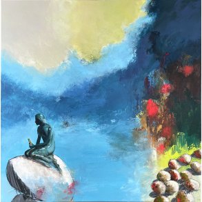 Time for  a break  100x100cm maleri  af Jesper Srense