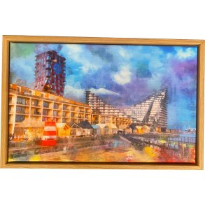 Aarhus  og havnebadet, 43x28cm Gicle signeret, nummereret 30 stk.