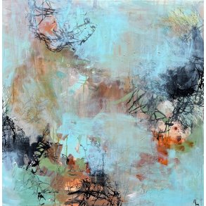 Rie Brdsgaard  maleri 80x80cm