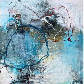 Rie Brdsgaard  maleri 80x80cm